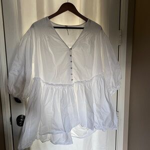 Free People Button Down Mini Dress 100% Cotton